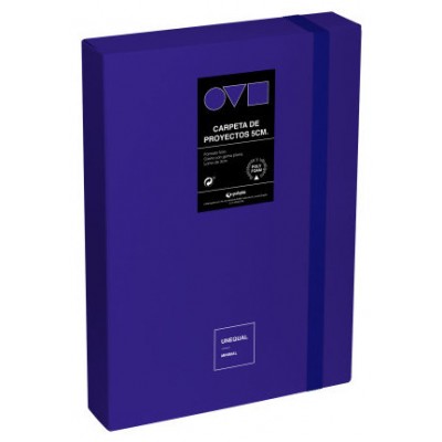 CAJA DE PROYECTOS 5CM EN POLYFOAM UNEQUAL MINIMAL AZUL GRAFOPLAS 91271230 (Espera 4 dias)