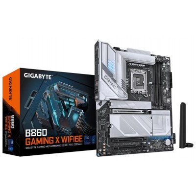 GIGABYTE B860 GAMING X WIFI6E Placa base - CPUs Intel Core Ultra, VRM de 12+1+2+1 fases, hasta 9066MHz DDR5, 1xPCIe 5.0 + 2xPCIe 4.0 M.2, LAN 2,5 GbE, WIFI 6E, USB4 (Espera 4 dias)