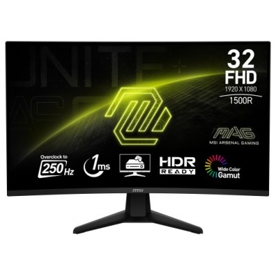 MSI MAG 32C6X pantalla para PC 80 cm (31.5") 1920 x 1080 Pixeles Full HD Negro (Espera 4 dias)