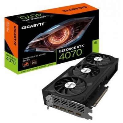 TARJETA GRAFICA GIGABYTE RTX 4070 WINDFORCE 3X OC V2 12GB