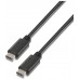 AISENS - CABLE USB 2.0 3A, TIPO USB-C/M-USB-C/M, NEGRO, 3.0M