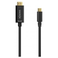 AISENS - CABLE CONVERSOR USB-C A HDMI 4K@30HZ, USB-C/M-HDMI/M, NEGRO, 0.8M