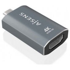 AISENS - ADAPTADOR CONVERSOR ALUMINIO USB-C A HDMI 4K@60HZ, USB-C/M-HDMI/H, GRIS