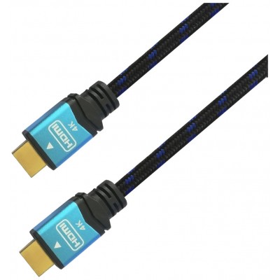 AISENS - CABLE HDMI V2.0 PREMIUM ALTA VELOCIDAD / HEC 4K@60HZ 18GBPS, A/M-A/M, NEGRO/AZUL, 1.0M