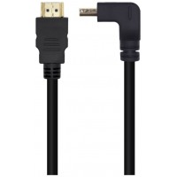 CABLE HDMI V2.0 ACODADO 4K 60HZ 18GBPS AM-AM NEGRO