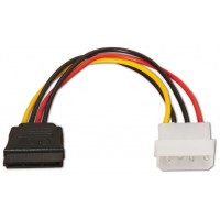 AISENS - CABLE SATA ALIMENTACIoN, MOLEX 4PIN/M-SATA/H, 16CM