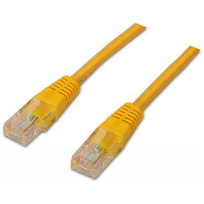 AISENS - CABLE DE RED LATIGUILLO RJ45 CAT.6 UTP AWG24, AMARILLO, 1.0M