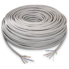 AISENS - BOBINA CABLE DE RED RJ45 CAT.6 UTP RÍGIDO AWG24, GRIS, 100M