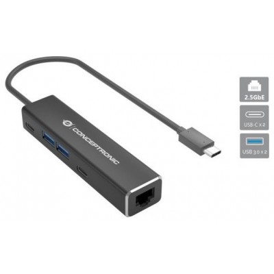 Adaptador Usb-c A Red 2.5gb Rj45 Conceptronic Con Hub