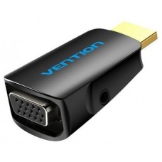 ADAPTADOR CONVERSOR HDMI A VGA AUDIO JACK 3.5 MM NEGRO VENTION (Espera 4 dias)