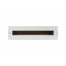 PANEL LANBERG DISTRIBUIDRO DE TENSION 19" 3U CON RAIL DIN TS-35 GRIS