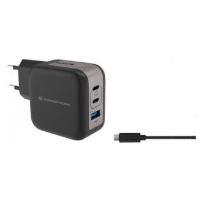 CARGADOR DE PARED CONCEPTRONIC USB-C x2 USB-Ax1