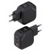 AISENS - CARGADOR GaN 65W, 2xUSB-C PD3.0 QC4.0, 1xUSB-A QC3.0, NEGRO