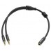 CABLE AUDIO ESTEREO 2xJACK 3.5/M JACK 3.5/H 0.30 M NEGRO VENTION (Espera 4 dias)