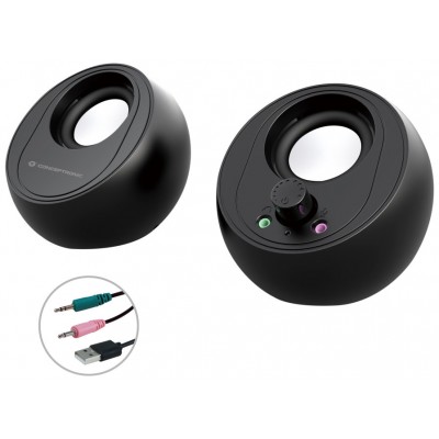 CONCEPTRONIC ALTAVOCES 2.0 BJORN01B 10W COLOR NEGRO JACK 3.5" Y BLUETOOTH ALIMENTACION USB