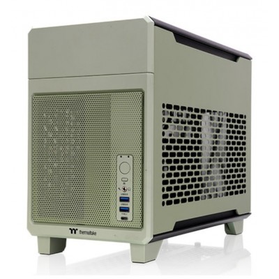 CAJA THERMALTAKE TR100 MINI-ITX USB 3.2 Cx1 USB 3.0 x 2 SN FUENTE VERDE MATCHA
