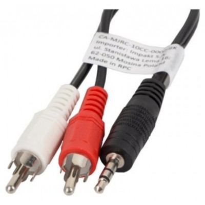 CABLE ESTEREO LANBERG JACK 3.5MM/2X RCA MACHO 1.5M