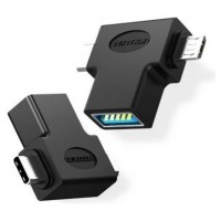 ADAPTADOR 3.0 USB-C/M A MICRO USB-A/M NEGRO VENTION (Espera 4 dias)