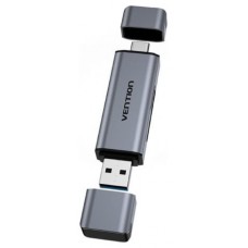 LECTOR TARJETAS EXTERNO USB-A/USB-C 3.0 GRIS VENTION (Espera 4 dias)