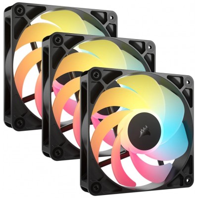 Corsair RS120-R ARGB Carcasa del ordenador Ventilador 12 cm Negro 3 pieza(s) (Espera 4 dias)