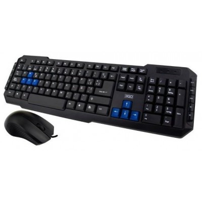 3Go COMBODRILE2 - Teclado + raton - Multimedia - Negro