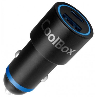 CARGADOR COOLBOX USB COCHE 48W USB-A/USB-C