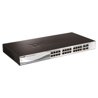 D-LINK SWITCH 28 PUERTOS 10/100/1Gbit +4 Gbit. SFP (Espera 4 dias)