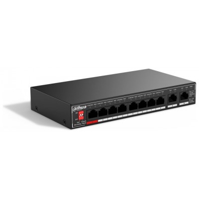 SWITCH IT DAHUA DH-SG1010P 10-PORT UNMANAGED DESKTOP GIGABIT SWITCH 8-PORT POE