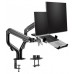 AISENS - SOPORTE DE MESA CONTRAPESO GIRATORIO E INCLINABLE PARA PORTATIL Y MONITOR/TV 8KG DE 17-32, NEGRO