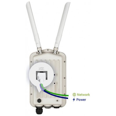 D-LINK WIRELESS ACCESS POINT PoE AC1300 DUAL BAND OUTDOOR (Espera 4 dias)