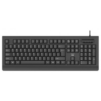 TECLADO EWENT EW3286 USB CON LECTOR DNI NEGRO (Espera 4 dias)