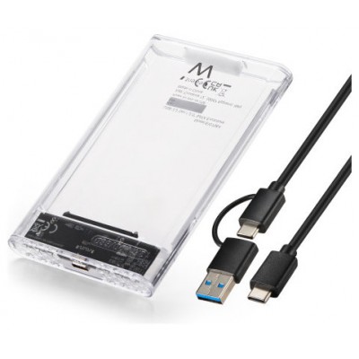 Ewent EW7064 caja para disco duro externo Caja externa para unidad de estado sólido (SSD) Transparente 2.5" (Espera 4 dias)