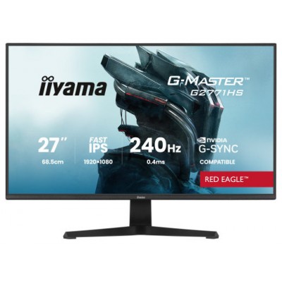 MONITOR IIYAMA 27 PULGADAS RESOLUCI&Oacute;N FULL HD (1920X1080), PANEL FAST IPS, 0,2 MS (MPRT), 240 HZ, BRILLO 300, CONTRASTE 1000:1, HDMI, DISPLAYPORT, USB HUB, ALTAVOCES 2 &times; 2W, FLICKER-FREE, LOW BLUE LIGHT, FREE SYNC PREMIUM, BLACK TUNER (Espera