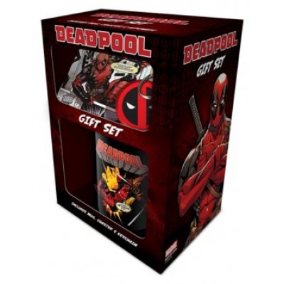 PACK REGALO MARVEL, TAZA Y LLAVERO DEADPOOL PYRAMID INTERNATIONAL REDSTRING GP85207 (Espera 4 dias)