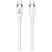 HYPER 2M SILICONE 240W USB-C CHARGING CABLE - WHITE