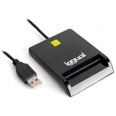 iggual Lector DNI SIP tarjetas ID USB 2.0 negro