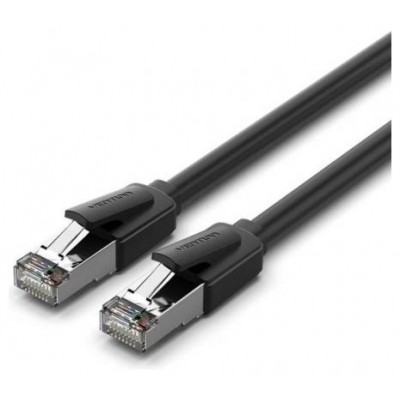 CABLE DE RED LATIGUILLO RJ45 CAT.8 SFTP AWG26 1 M NEGRO VENTION (Espera 4 dias)