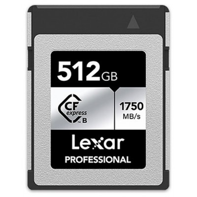 LEXAR 512GB PROFESSIONAL CFEXPRESS TYPE B CARD SILVER, UP TO 1750MB/S READ 1300MB/S WRITE (Espera 4 dias)