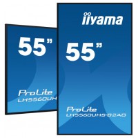 MONITOR IIYAMA 55" UHD, 500CD/M2, LANDSCAPE PORTRAIT, MM 2X 10W, 3X HDMI, USB 2.0 X2, WIFI, LAN, MEDIA PLAY USB, CONTROL LAN / RS232C, IISIGNAGE2 (CMS/DMS), E-SHARE,ANDROID 11 OS, 24/7,VESA MOUNT 300X400(SOPORTE PARED INCLUIDO) (LH5560UHS-B2AG) (Espe MONITOR IIYAMA 55" UHD, 500CD/M2, LANDSCAPE PORTRAIT, MM 2X 10W, 3X HDMI, USB 2.0 X2, WIFI, LAN, MEDIA PLAY USB, CONTROL LAN / RS232C, IISIGNAGE2 (CMS/DMS), E-SHARE,ANDROID 11 OS, 24/7,VESA MOUNT 300X400(SOPORTE PARED INCLUIDO) (LH5560UHS-B2AG) (Espe