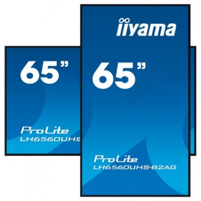 MONITOR IIYAMA 65" 3840X2160, UHD, 500CD/M2, LANDSCAPE PORTRAIT, MM 2X 10W, 3X HDMI, USB 2.0 X2, WIFI, LAN, MEDIA PLAY USB, CONTROL LAN / RS232C, IISIGNAGE2 (CMS/DMS),E-SHARE,ANDROID 11 OS, 24/7,VESA MOUNT 400X400 (SOPORTE PARED INCLUIDO) (LH6560UHS-