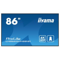 iiyama LH8665UHSB-B1 pantalla de señalización Diseño de quiosco 2,18 m (86") LED Wifi 800 cd / m² 4K Ultra HD Negro Procesador incorporado Android 11 24/7 (Espera 4 dias)