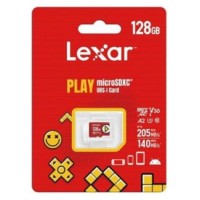 LEXAR 128GB PLAY MICROSDXC™ UHS-I CARDS, UP TO 205MB/S READ, 140MB/S WRITE, C10 A2 V30 U3 (Espera 4 dias)