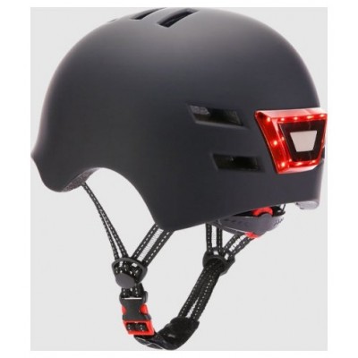 YOUIN CASCO CON LED FRONTAL Y TRASERO NEGRO  (TALLA L) (Espera 4 dias)