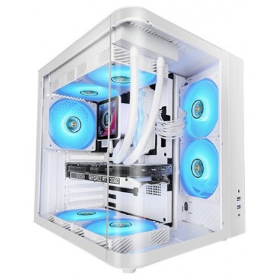 CAJA SEMITORRE ATX MC-CURV BLANCO MARS GAMING (Espera 4 dias)