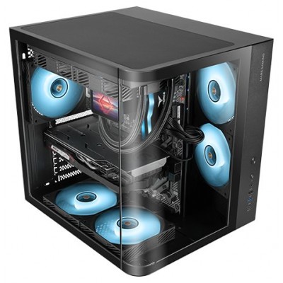 CAJA SEMITORRE ATX MC-CURV NEGRO MARS GAMING (Espera 4 dias)
