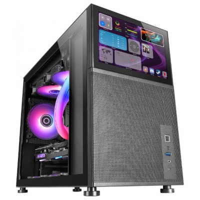 CAJA MICROATX GAMING MARS GAMING MC-LCD NEGRA