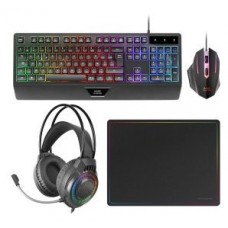 TECLADO MOUSE HEADSET Y ALFOMBRILLA MARS GAMING