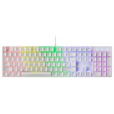 Mars Gaming MK422 Blanco Teclado Gaming RGB Switch Mecánico Rojo Idioma Español (Espera 4 dias)