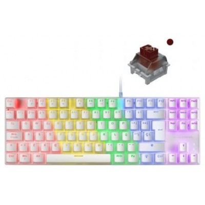 TECLADO MECANICO COMPACKTO TKL MARS GAMING MK80 WHITE