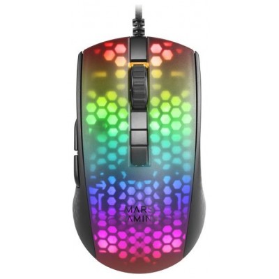 Mouse Mars Gaming Rgb Mmr Translucido Black 12800dpi